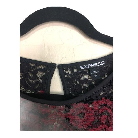 Express short sleeve crochet blouse S - Picture 5 of 5